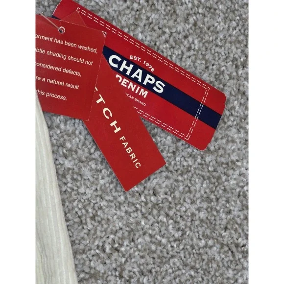 Chaps Denim Womens Corduroy Pants Vintage Ivory Stretch St Leg Size 6 NWT 286 - Picture 8 of 8